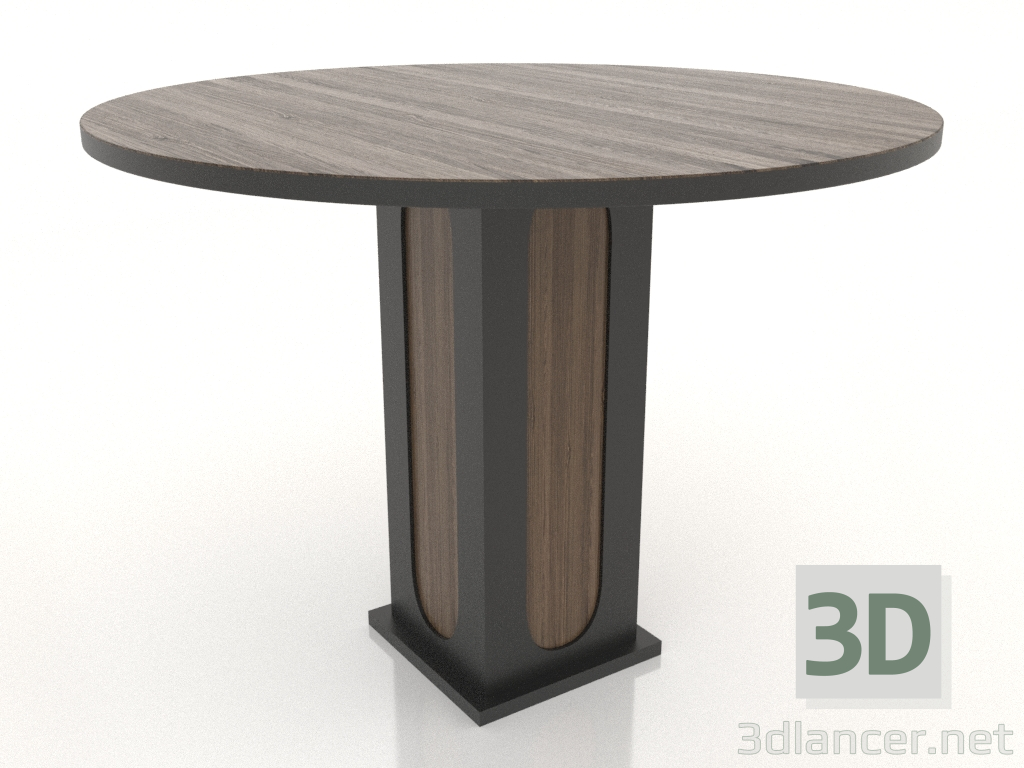 modello 3D Tavolo da pranzo ROUND Ø 1000 mm (frassino schiarito noce) - anteprima