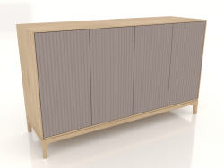 Mobile TV FARGO con frontali fresati 1600x500x950 mm (platino, rovere schiarito, opzione 4)