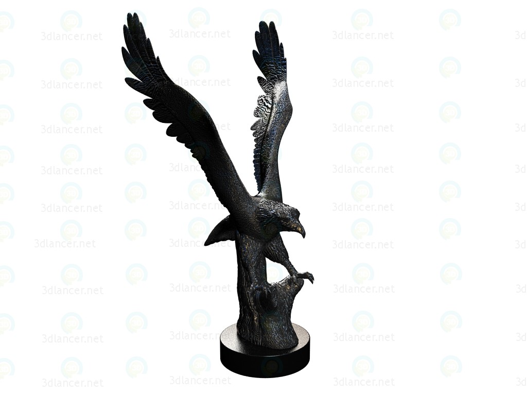 3D Modell Deko-Figur Mosaik Eagle - Vorschau