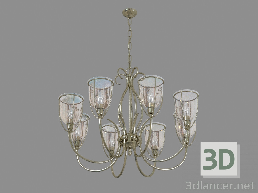 modello 3D Lampadario A6351LM-8AB - anteprima