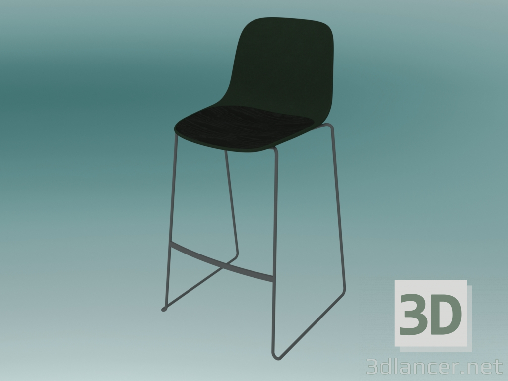 3d model Silla apilable SEELA (S321 con tapizado y almohadilla de madera) - vista previa