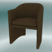 3d model Silla de comedor, mocasín de oficina (SC24, H 79cm, 57x59cm, Velvet 7 Cinnamon) - vista previa