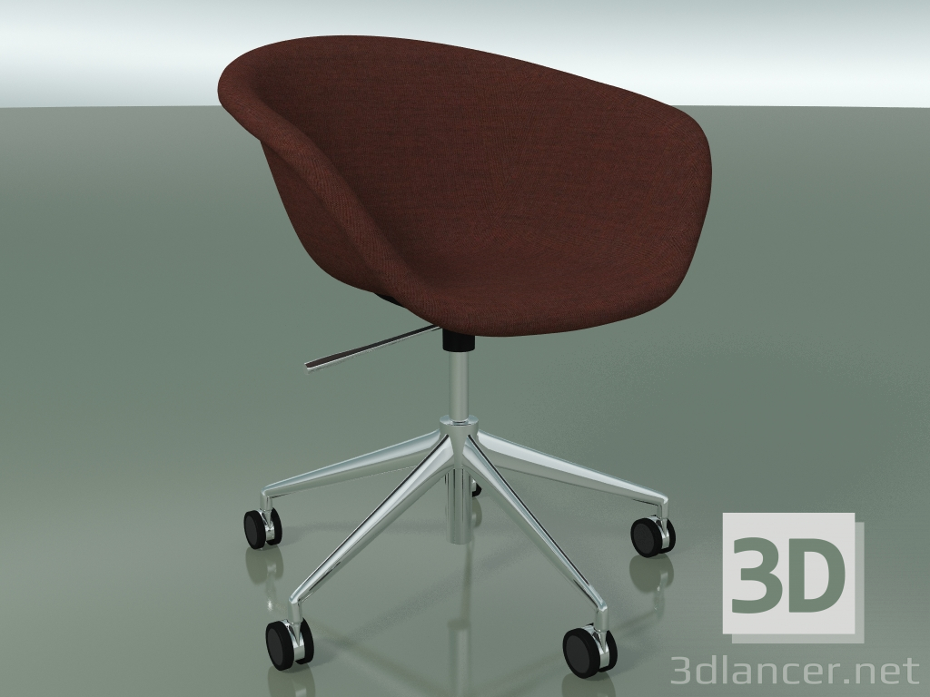 3D Modell Stuhl 4239 (5 Räder, drehbar, mit Polsterung f-1221-c0576) - Vorschau