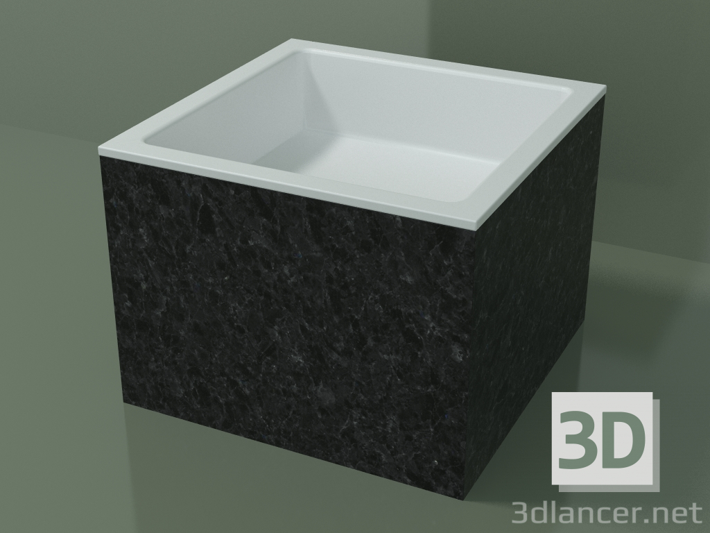 Modelo 3d Lavatório de bancada (01R122301, Nero Assoluto M03, L 48, P 48, H 36 cm) - preview