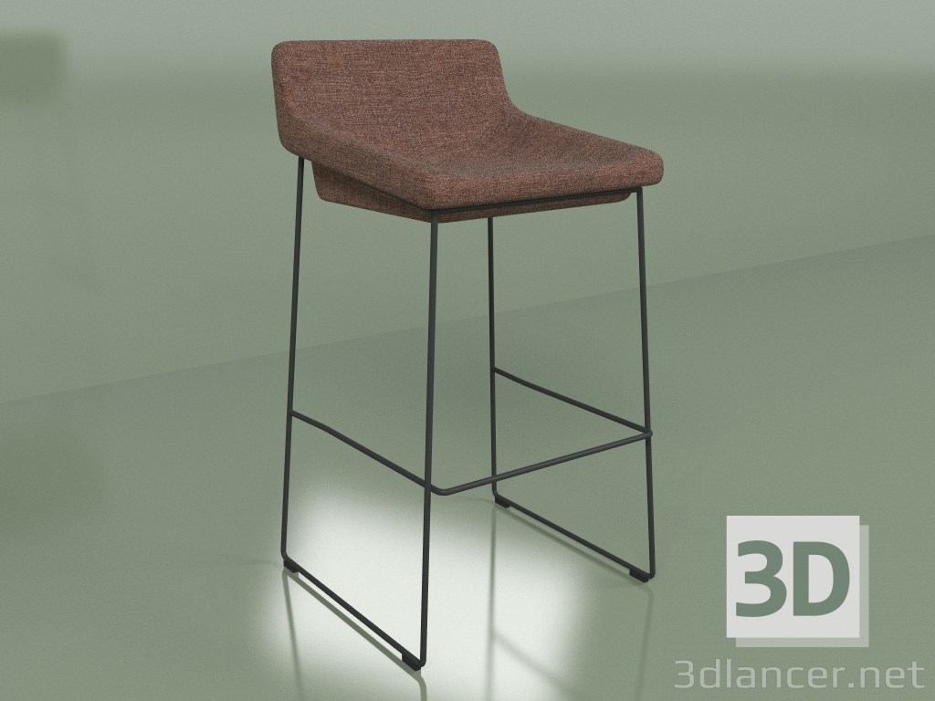 Modelo 3d Banco de bar Confortável (marrom) - preview