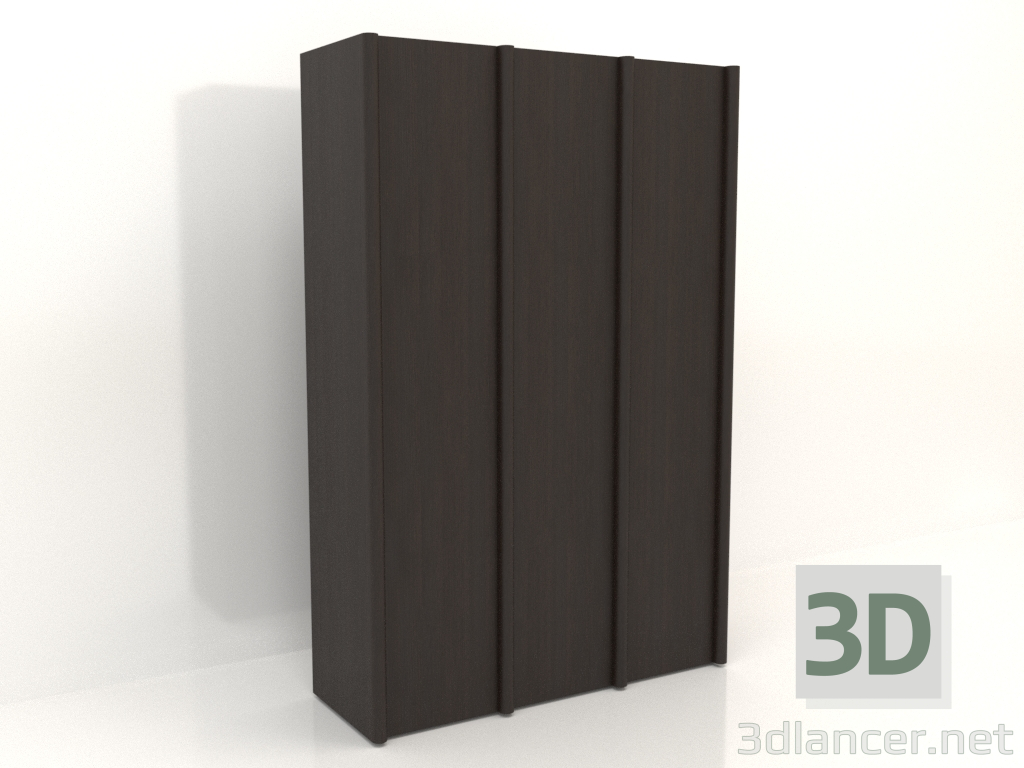 3D Modell Kleiderschrank MW 05 Holz (1863x667x2818, Holzbraun dunkel) - Vorschau