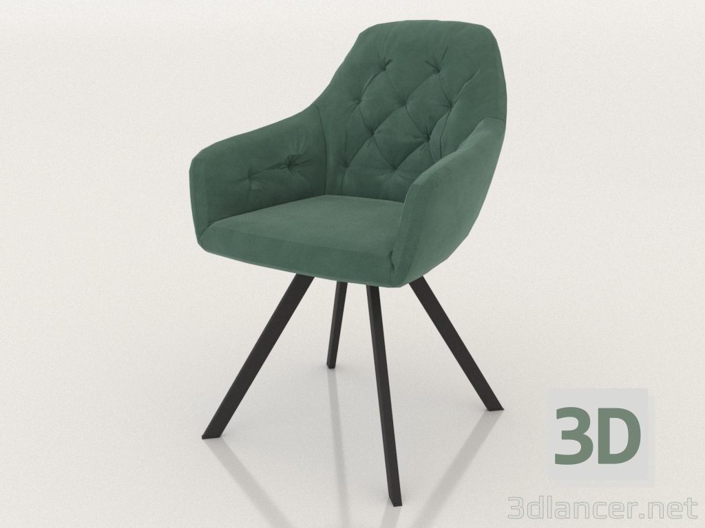 3d model Silla Glenn (verde oscuro) - vista previa