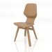 3d model A chair with a wooden base - preview