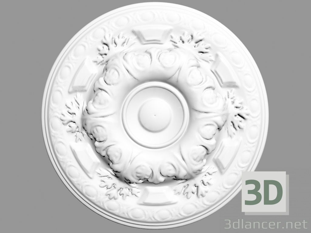 3d model Ceiling outlet R18 (49 x 49 x 4.7 - Ø 49 cm) - preview