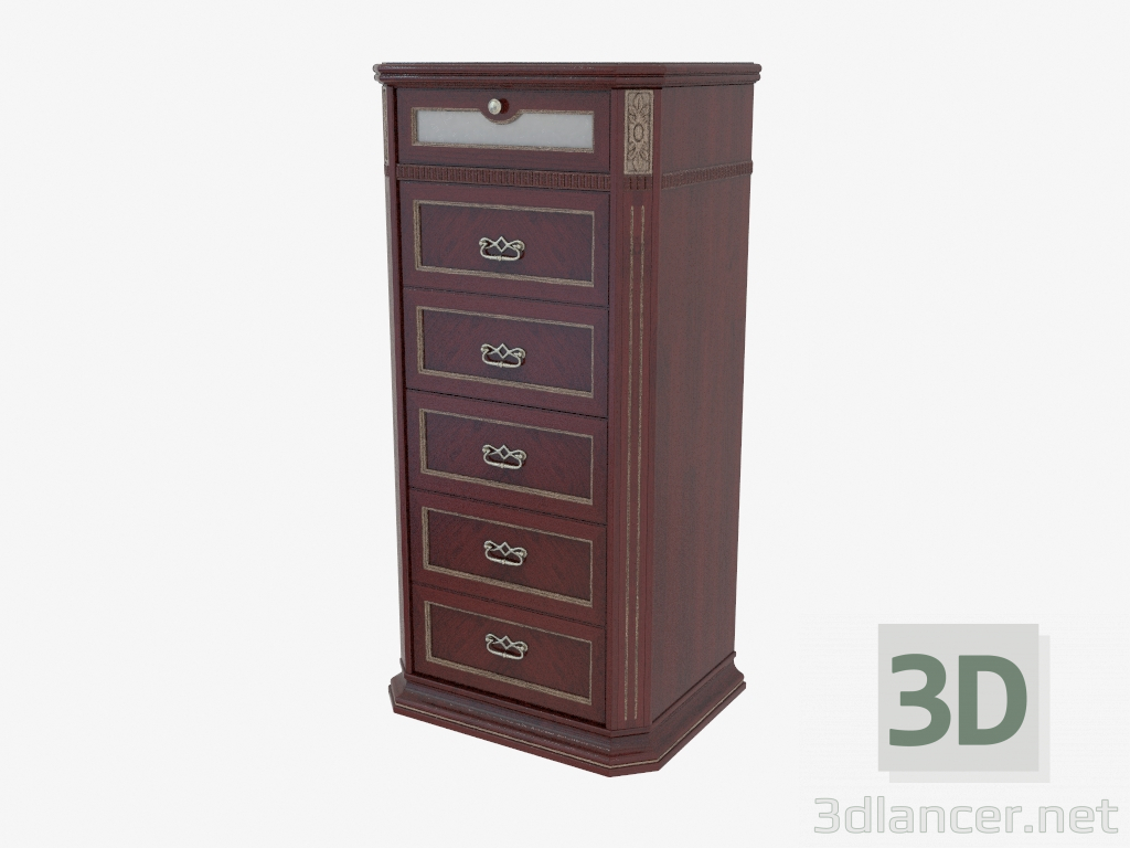 modèle 3D Commode étroite sur 6 boîtes (676х1354х500) - preview