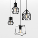 3d Cage Pendant Lights 1 model buy - render