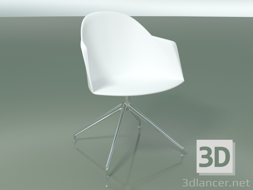 3d model Silla 2229 (4 patas, giratoria, CRO, polipropileno PC00001) - vista previa