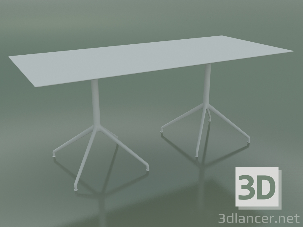 3d model Mesa rectangular con base doble 5739 (H 72.5 - 79x179 cm, blanco, V12) - vista previa