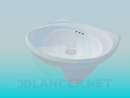 3d model lavabo de colada - vista previa