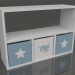 3d model Shelving unit with open shelf - preview