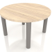 3d model Coffee table D 60 (Quartz gray, Iroko wood) - preview