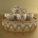 3d model set for tea - preview