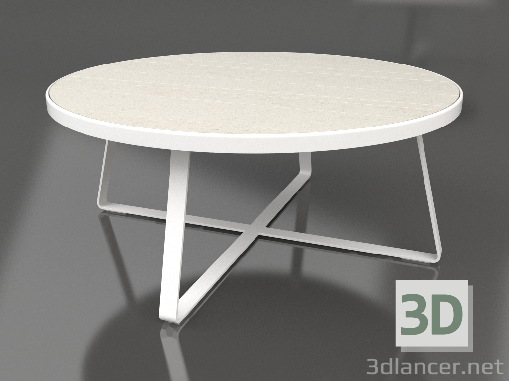 3d модель Стол обеденный круглый Ø175 (DEKTON Danae, White) – превью