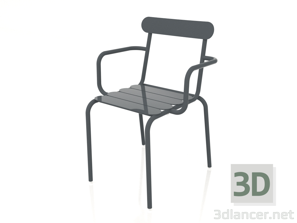 modèle 3D Chaise de salle à manger (Anthracite) - preview