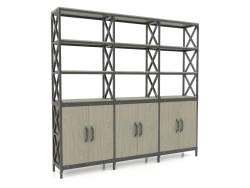 Rack avec portes (3 sections)