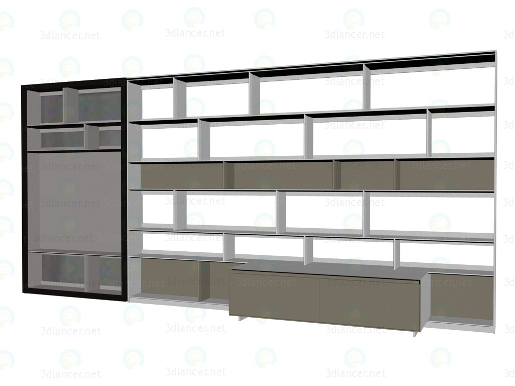 modello 3D Mobili cremagliera sistema fc0914 - anteprima