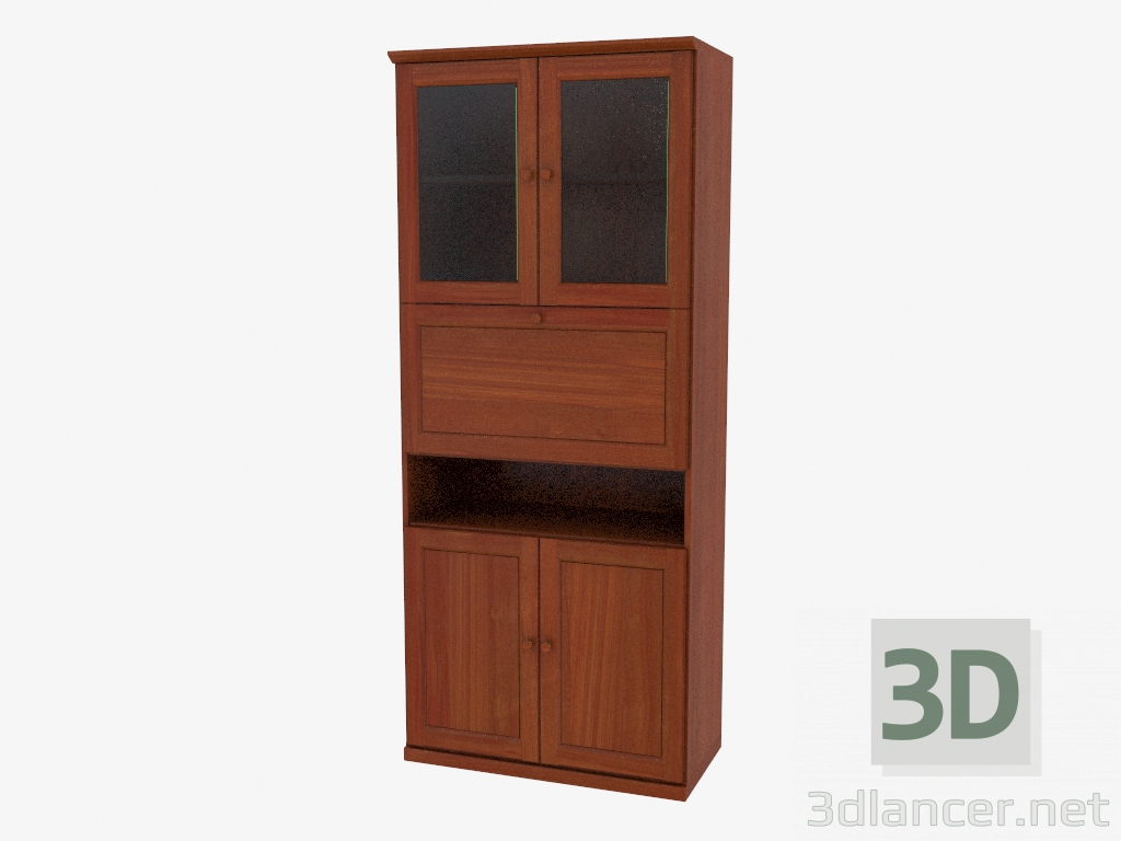 3D modeli Bir çubukla kitaplık (4821-12) - önizleme