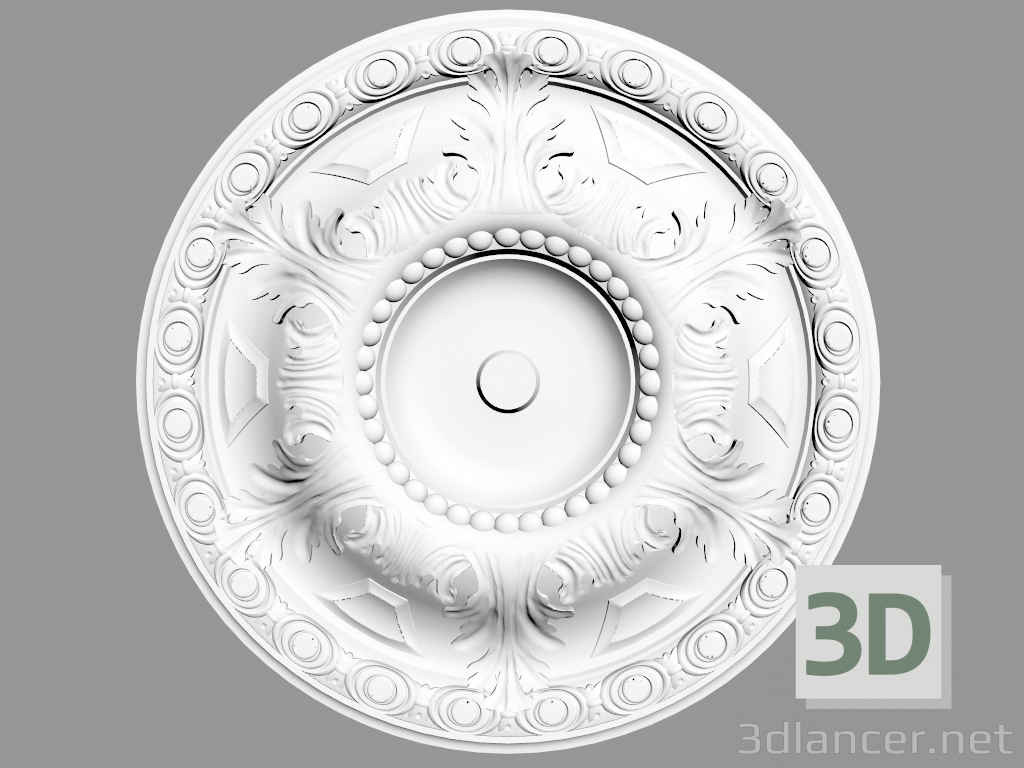 modello 3D Uscita a soffitto R23 (71 x 71 x 4.4 - Ø 71,5 cm) - anteprima