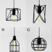 3d Cage pendant lights 2 model buy - render