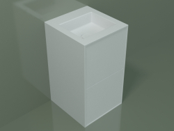 Lavabo con cassetti (03UC26401, Glacier White C01, L 48, P 50, H 85 cm)