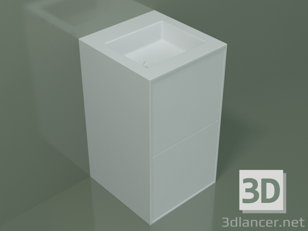 modèle 3D Lavabo avec tiroirs (03UC26401, Glacier White C01, L 48, P 50, H 85 cm) - preview