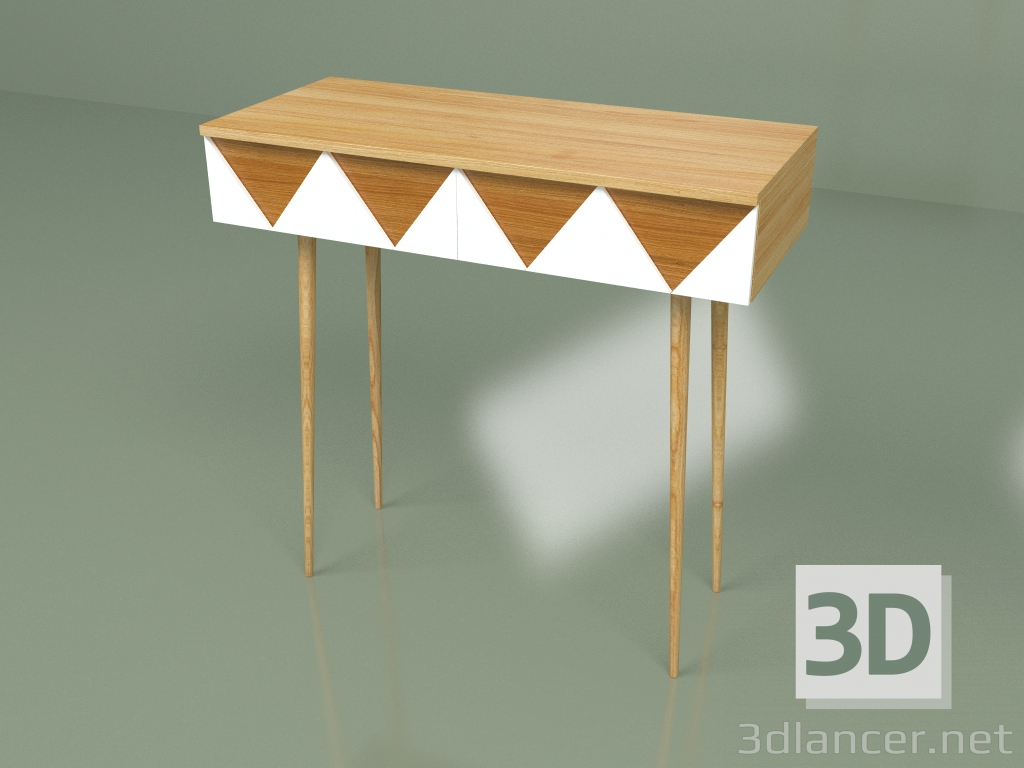 Modelo 3d Console Woo Desk (branco) - preview