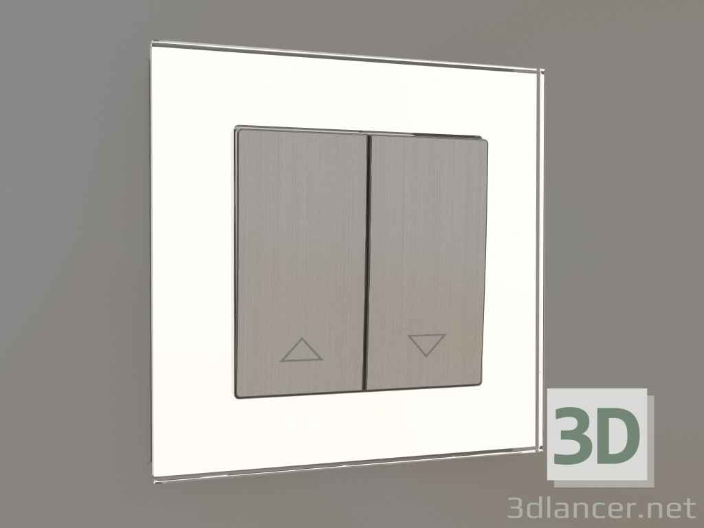 3D Modell Jalousieschalter (Nickel gebürstet) - Vorschau