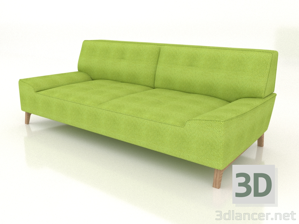 3d model Sofá recto Sven de 3 plazas - vista previa