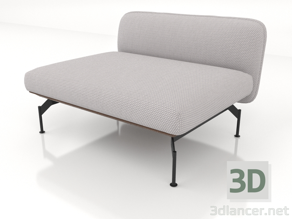 3D modeli Kanepe modülü 1,5 kişilik (dışta deri döşeme) - önizleme