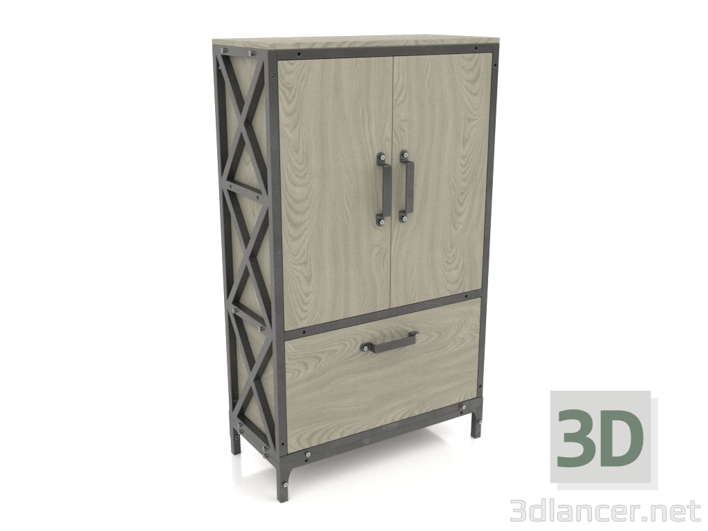 3d model Cabinet with drawer (1 section) - preview