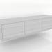 modello 3D Mobile TV 2 1500 mm (bianco RAL 9010) - anteprima