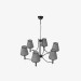 modello 3D di Nero Lampadario a bracci Abil 22966 comprare - rendering