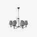 modello 3D di Nero Lampadario a bracci Abil 22966 comprare - rendering