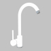 3d model Mezclador de lavabo blanco con U-spout Milin (BEU W62M) - vista previa