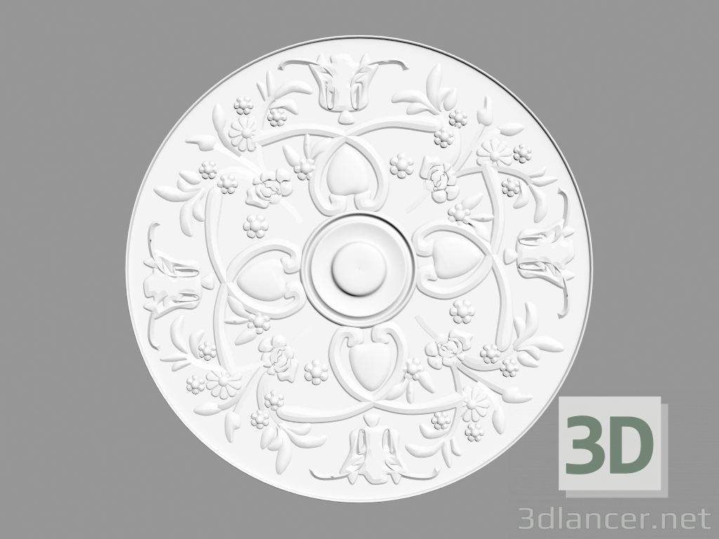 modèle 3D Sortie plafond R24 (79 x 79 x 6 - Ø 79 cm) - preview