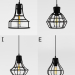 3d Cage pendant lights 3 model buy - render