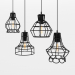 3d Cage pendant lights 3 model buy - render