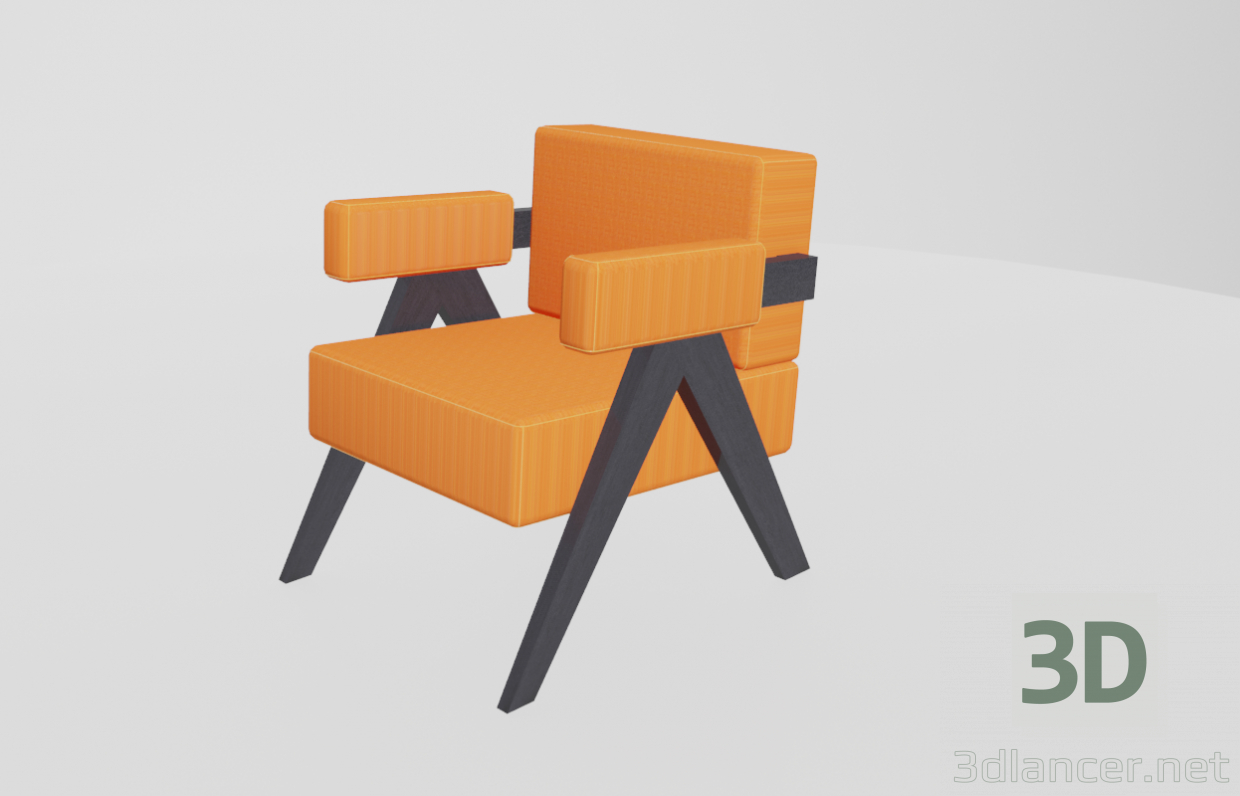 3d Armchair model buy - render