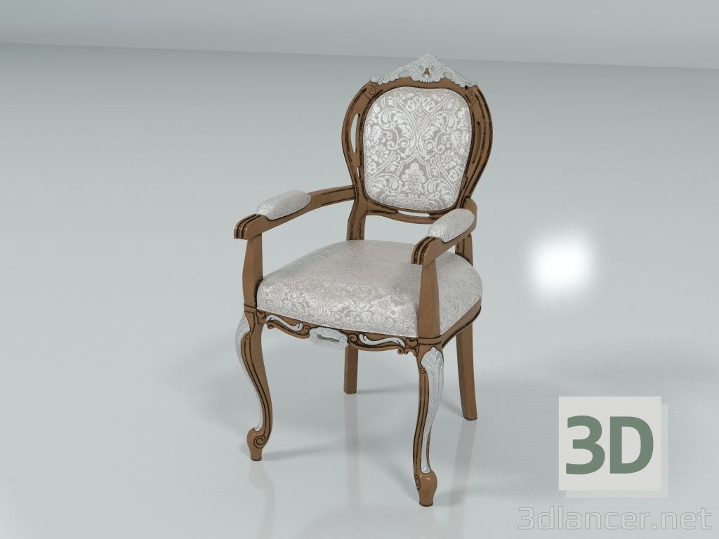 3d модель Стілець з підлокітниками (арт. 13509) – превью