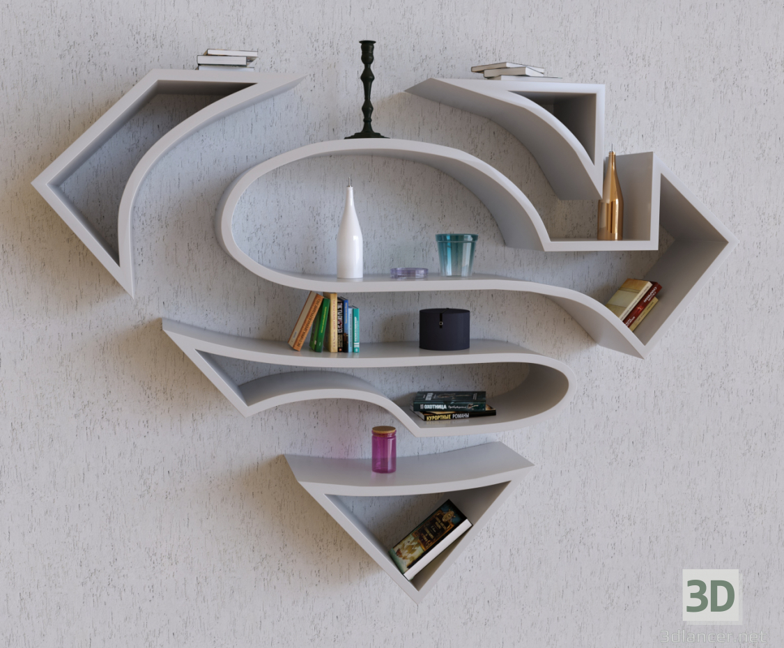 3d Shelf Superman - Shelf Superman model buy - render