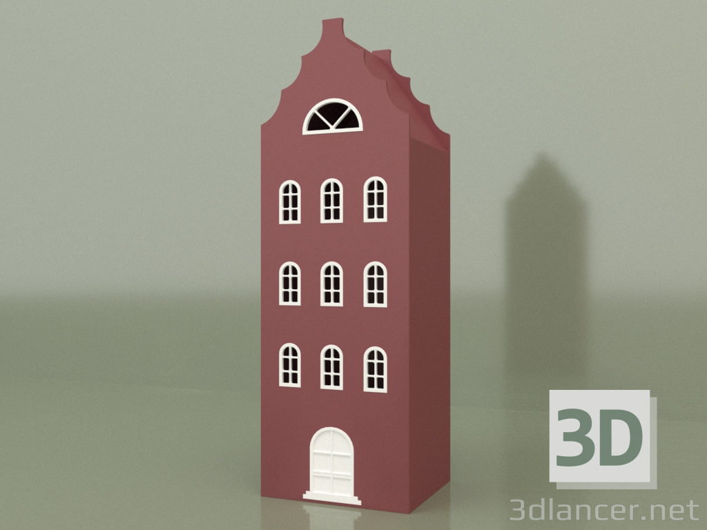 3D Modell Garderobenhaus XL-9 (Bordeaux) - Vorschau