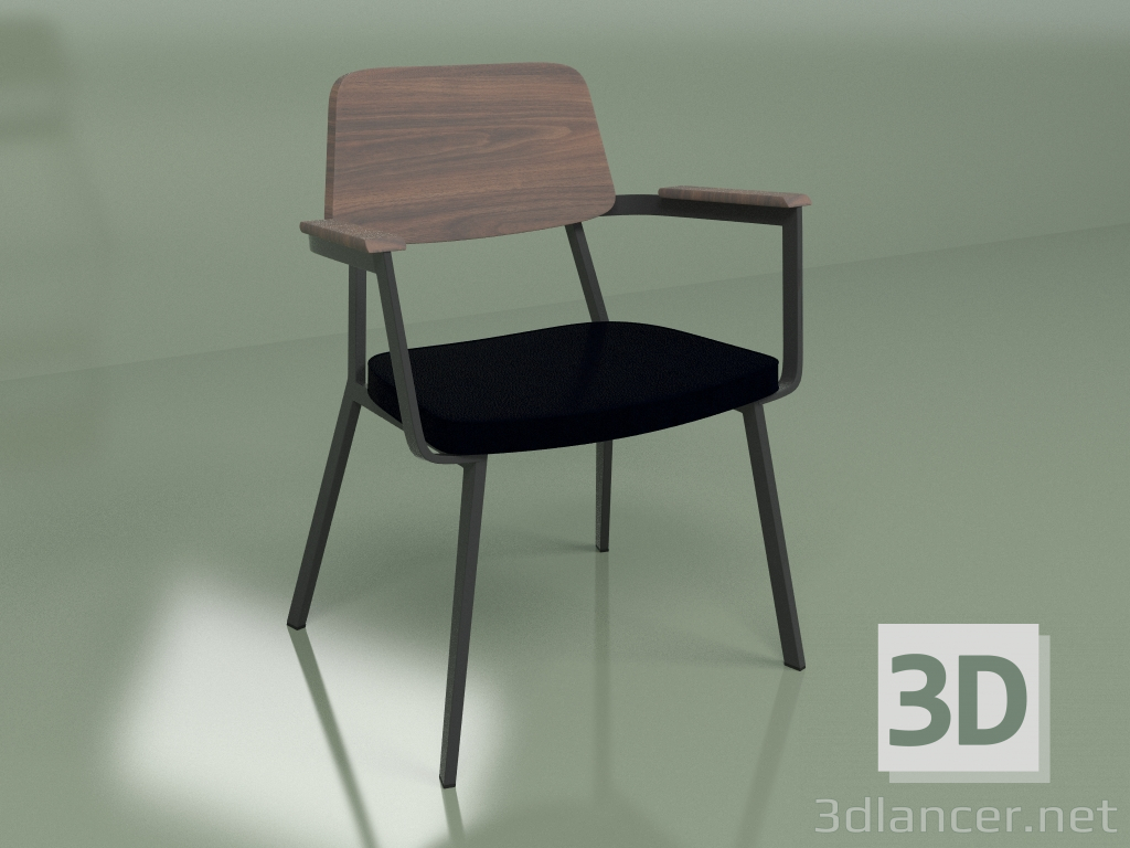 3d model Silla Sprint Sillón 2 (negro) - vista previa