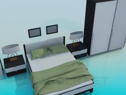 Un conjunto de muebles en el dormitorio