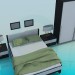 3d model Un conjunto de muebles en el dormitorio - vista previa