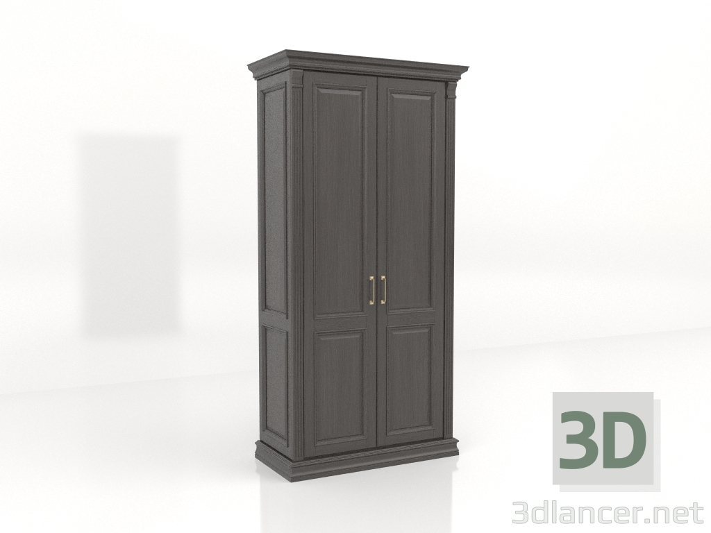 3d model 2-door wardrobe - preview